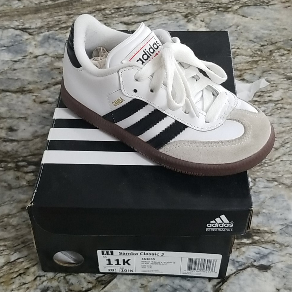 Adidas Sambas (white) - toddler